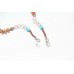 Antique String Necklace Oxidized Metal Natural Multi Color Gem Stone Women D301